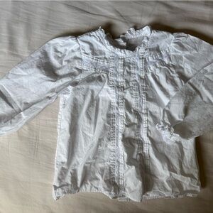 Jacadi Paris White Cotton Blouse Size 6